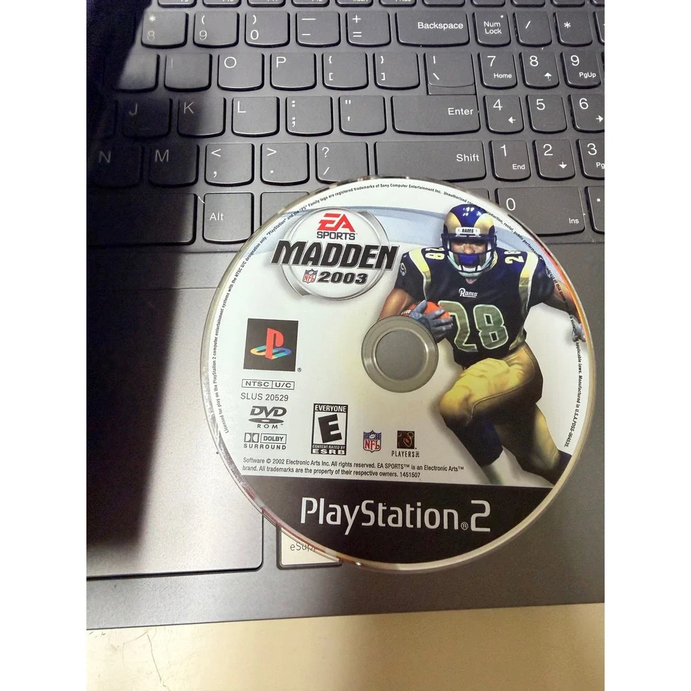 Madden‎ NFL 2003 Sony PlayStation 2 PS2 EA Sports Marshall Faulk SLUS game
